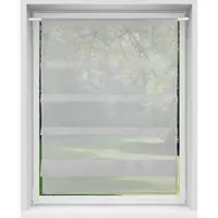 Bestlivings Bistrogardine Raffoptik mit Stangendurchzug "Sky" in 80x110 cm - Grau