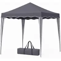 Bestlivings Faltpavillon 3 x 3 m ( Anthrazit ) Pop-Up System, Pavillon wetterfest und UV-Beständig mit Tragetasche, höhenverstellbar und wasserfest
