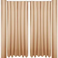 Bestlivings 2er Set Dekoschal Ellen Universalband Inkl. Raffhalter 140 cm x 175 cm Braun