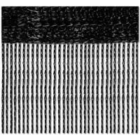 Bestlivings 2er Pack Fadenvorhang Fadengardine Gardine Vorhang 140 cm x 240 cm Schwarz