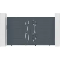 Casanoov Schiebetor Elektrisch Life 300x180cm Aluminium Grau & Schiebetorantrieb Tanker C600