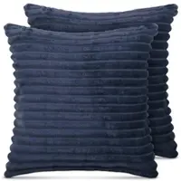 Bestlivings Sofakissen Cord Optik Mitternachtsblau 45 x 45 cm 2er Pack