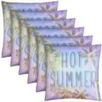 Bestlivings Outdoor Kissen mit Strandmotiv Hot Summer 6 Stück 6er Pack