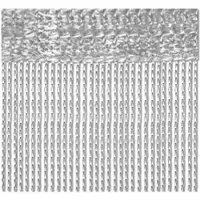 Bestlivings 2er Pack Fadenvorhang 140x240 silber - hellgrau