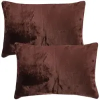 Bestlivings Kissenhülle Kuschel Kissenbezug mit Reißverschluss 40 x 60 cm Braun 2er Pack