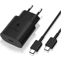 Samsung Ladegerät EP-TA800B 25W mit USB-C Kabel 1M Schwarz (Bulk)