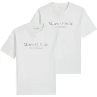 Marc O'Polo T-Shirt "T-Shirt Big-Logo 2er Pack", Herren, Gr. L, weiß, Obermaterial: 100% Baumwolle CO., Shirts T-Shirt