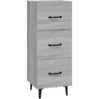 Helloshop26 - Buffet Sideboard Kommode Kleiderschrank Aufbewahrungsmöbel Organizer Küche Wohnzimmer Lounge Sonoma 34,5 x 34 x 90 cm 02_0036314