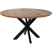 Mr. Deko Tisch Avola Mango Cross Gestell rund 110 cm