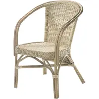 Kobolo Rattansessel VALENCIA Korbsessel Korbstuhl mit Armlehne - Natur braun Stuhl Stühle Armlehnenstuhl Rückenlehne Esszimmerstühle Sessel Wohnzimmer