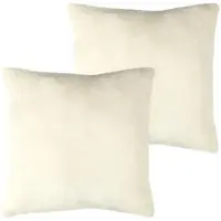 Bestlivings Kissenhülle Kuschel Kissenbezug mit Reißverschluss 45 x 45 cm Champagner 2er Pack