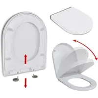 Helloshop26 - WC-Sitz mit Absenkautomatik Schnellverschluss quadratisch weiß 02_0002892