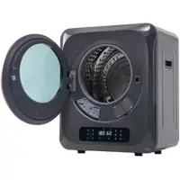 HAUSS SPOLE Wäschetrockner Wandmontage 3/4kg 850W mit UV-Desinfektion, 6 Programmen, Überhitzungsschutz – energieeffizient und leise, Grau