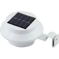 Jardinion Solarleuchte Dachrinnenleuchte 2er Set LED, 12cm x 6cm Außenlampe Gartenbeleuchtung Weiß, Regenrinnenlampe, Außenleuchte, Solarlampe