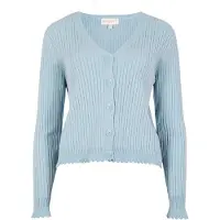 Apricot Cardigan "Gerippte Strickjacke mit Wellenkante" in unifarben