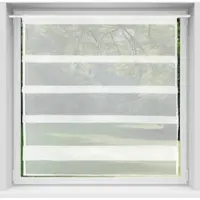 Bestlivings Bistrogardine Raffoptik mit Stangendurchzug Sky 100 cm x 110 cm Weiß