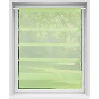 Bestlivings Transparente Bistrogardine Raffoptik mit Stangendurchzug in Voile, schlicht und modern in vielen verschiedenen Farben erhältlich (80 x 110 cm / grün