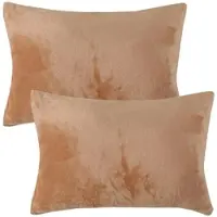 Bestlivings Dekokissen Kuschel Kissenbezug mit Reißverschluss 40 x 60 cm Nougat 2er Pack