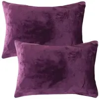 Bestlivings Dekokissen Kuschel Kissenbezug mit Reißverschluss 40 x 60 cm Violett 2er Pack