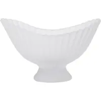 Ferm Living FOUNTAIN Schale, Höhe 24 cm, Glas gefrostet - LIVING , Transparent, Glas