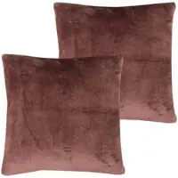 Bestlivings Kissenhülle Kuschel Kissenbezug mit Reißverschluss 60 x 60 cm Braun 2er Pack