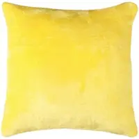 Bestlivings Dekokissen Kuschel Kissenbezug mit Reißverschluss 40 x 40 cm Gelb
