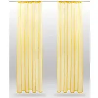 Bestlivings Dekoschal Noella mit Universalband 2er Pack 140 cm x 145 cm Gelb