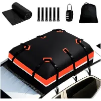 Markenlos Faltbare Dachbox für Autos, 21 Kubikfuß / 585 L PVC Gepäckbox, 100% wasserdicht, Dachgepäckträger für alle Fahrzeuge mit Kombinationsschloss, Aufbewahrungstasche