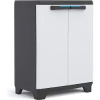 OEM Kunststof Werkbank mit verstellbaren Tischen und Türen, ideal für Garage und Werkstatt - 68 x 39 x 90 cm
