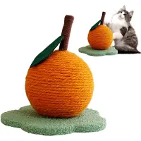 Markenlos Katzen-Sisalball – Sisal in Orange, Katzenspielzeug und Kratzspielzeug für Kätzchen-Aktivität, Unterhaltung, Übung, Anreicherung und Stimulation