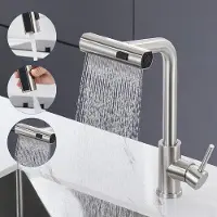 OEM Edelstahl-Küchenarmatur mit Dusche, 3-Stufen, Hochdruck, 360° drehbar
