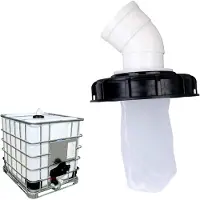 Markenlos IBC Deckelfilter für Regenwasser, 45° IBC Deckel Filter 165mm Nylon