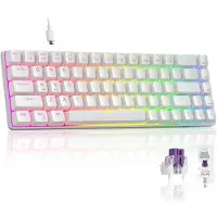 MageGee Magnetische Mechanische Tastatur mit Hall-Effekt-Switches,68 Tasten Gaming-Tastatur RGB-Beleuchtung,Hot-Swap,Abnehmbarem USB-C-Kabel,für Windows & Mac