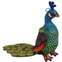 Deef Plüschtier Pfau 26cm Kuscheltier bunter Vogel mit Prachtgefieder