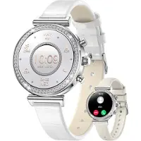Lige 2026 Smartwatch Damen mit Blutdruckmessung, EKG, Herzfrequenz, SpO₂, Schrittzähler, Bluetooth-Anruf, IP67 Wasserdicht & Luxus Edelstahl Design(Silber)
