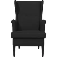 vidaXL Eleganten-Stil Sessel 1 pc - Wohnzimmerstuhl - Liegestuhl bis 150kg - Schwarz Stoff - Fernseh- & Relaxsessel - Möbel26