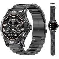 Lige 2026 Smartwatch Herren Schwarz mit HD-Display, Herzfrequenz, SpO₂, Schlaftracking, EKG, Fitnessuhr, 21 Sportmodi, Bluetooth-Anrufe (Silber)