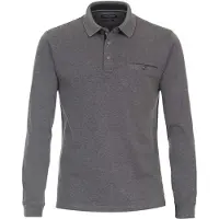 Casamoda Poloshirt Long Sleeves Grau - XL