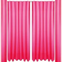 Bestlivings 2er Set Dekoschal Ellen,Universalband, inkl. Raffhalter 140 x 175 cm pink - rosa