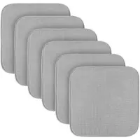 Bestlivings Stuhlkissen Struktur Hellgrau 38 x 38 x 3 cm 6er Pack