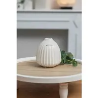 Tiziano Vase Nylan bauchig cremeweiß Keramik 12cm