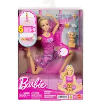 Mattel Achtsame Bewegungen Modepuppe in Yoga-Kleidung mit Lichtern, Geräuschen, Musik und Hündchen, Modepuppe, Weiblich, 3 Jahr(e), Junge/Mädchen, 330,2 mm, Mehrfarbig