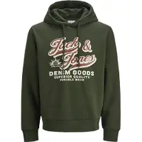 Jack & Jones Kapuzensweatshirt "JJELOGO SWEAT HOOD 2 COL 25/26 NOOS", mit stylischem Print