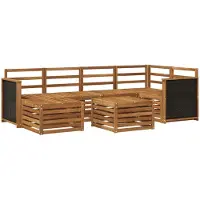 vidaXL Outdoor-Sofagarnitur 6 stk. Natur Massivholz Akazie