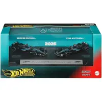 Hot Wheels Premium Mercedes-AMG PETRONAS F1-Team 2er-Pack mit den Rennwagen von George Russell und Kimi Antonelli, Rennauto, 14 Jahr(e), Kunststoff, Metall, Mehrfarbig