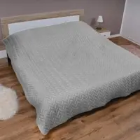 Bestlivings Bett- und Sofaüberwurf - Tagesdecke - 140cm x 210cm - Grau