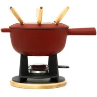 Osoltus Fondue Käsefondue Gusseisen Matt Rot NEUHEIT