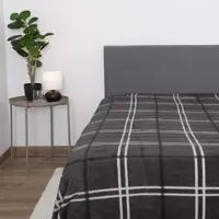 Bestlivings Kuscheldecke ( Dunkelgrau ) XXL - 220x240cm - hochwertige Fleecedecke, große weiche Wohndecke Karo Muster - kuschelig weich