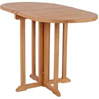 Mr. Deko Klapptisch Balcony Teak 120x60 cm massiv Garten Balkon klappbar
