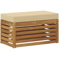 vidaXL Outdoor Hocker Bank Massivholz Akazie Natur